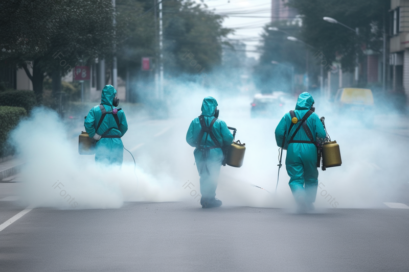 疫情志愿者背影卫生防疫健康守护消毒抗击疫情户外摄影,高清,摄影图,摄影图片,图片大全,摄影图免费下载